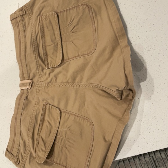 2 pair of Khaki shorts.  I pair are dark Khaki short shorts other reg. Size 13 - Picture 2 of 6